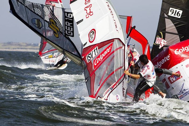 Flessner over the handle bars - PWA Colgate World Cup Sylt 2010 ©  John Carter / PWA http://www.pwaworldtour.com